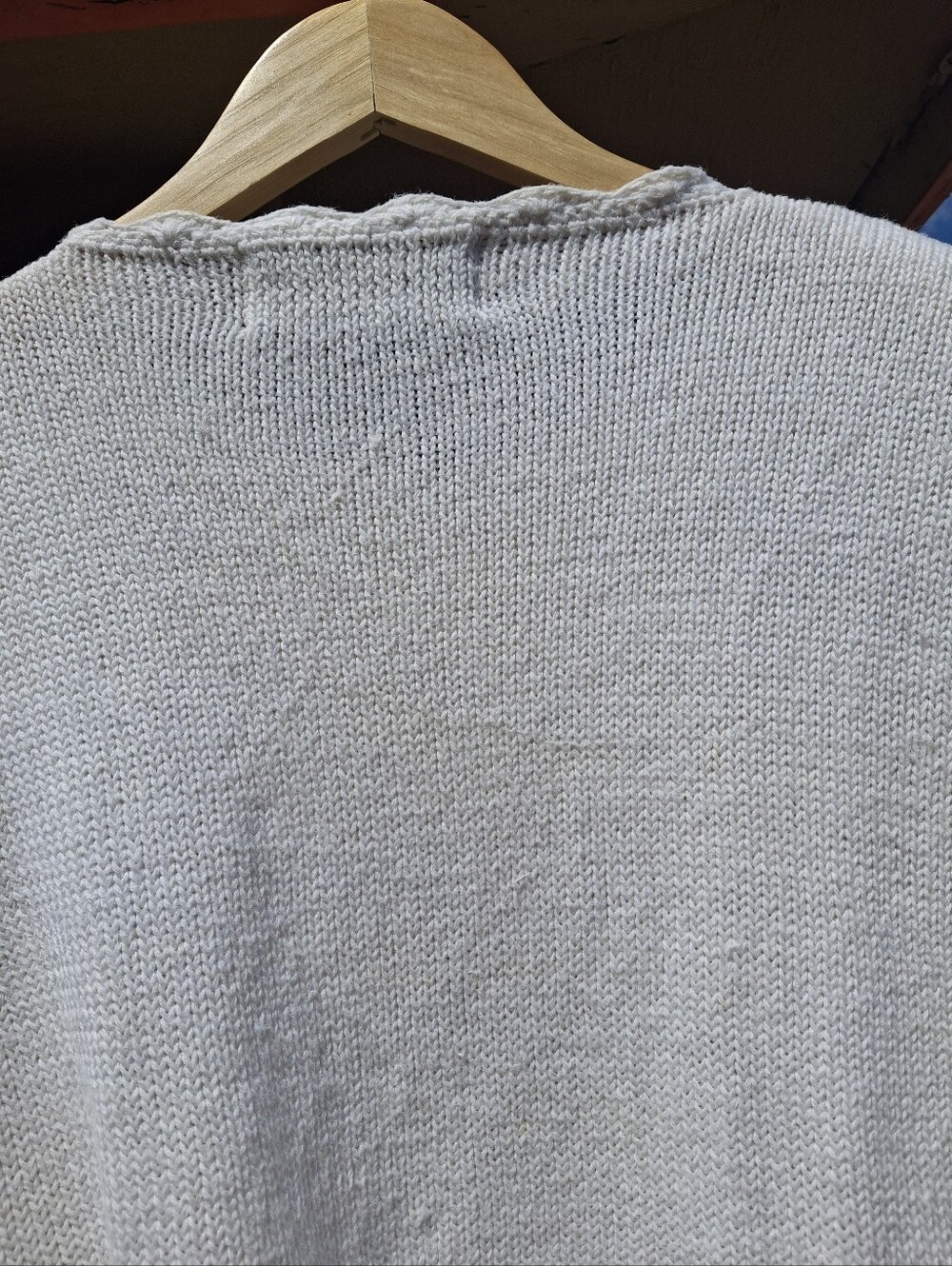 Vintage Jacquelyn by Browne Crochet Cardigan Sweater Ivory Button-Up Small - Picture 9 of 14